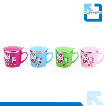 Cute Cartoon Pattern Stainless Steel Water Mug & Milk Cup for Children